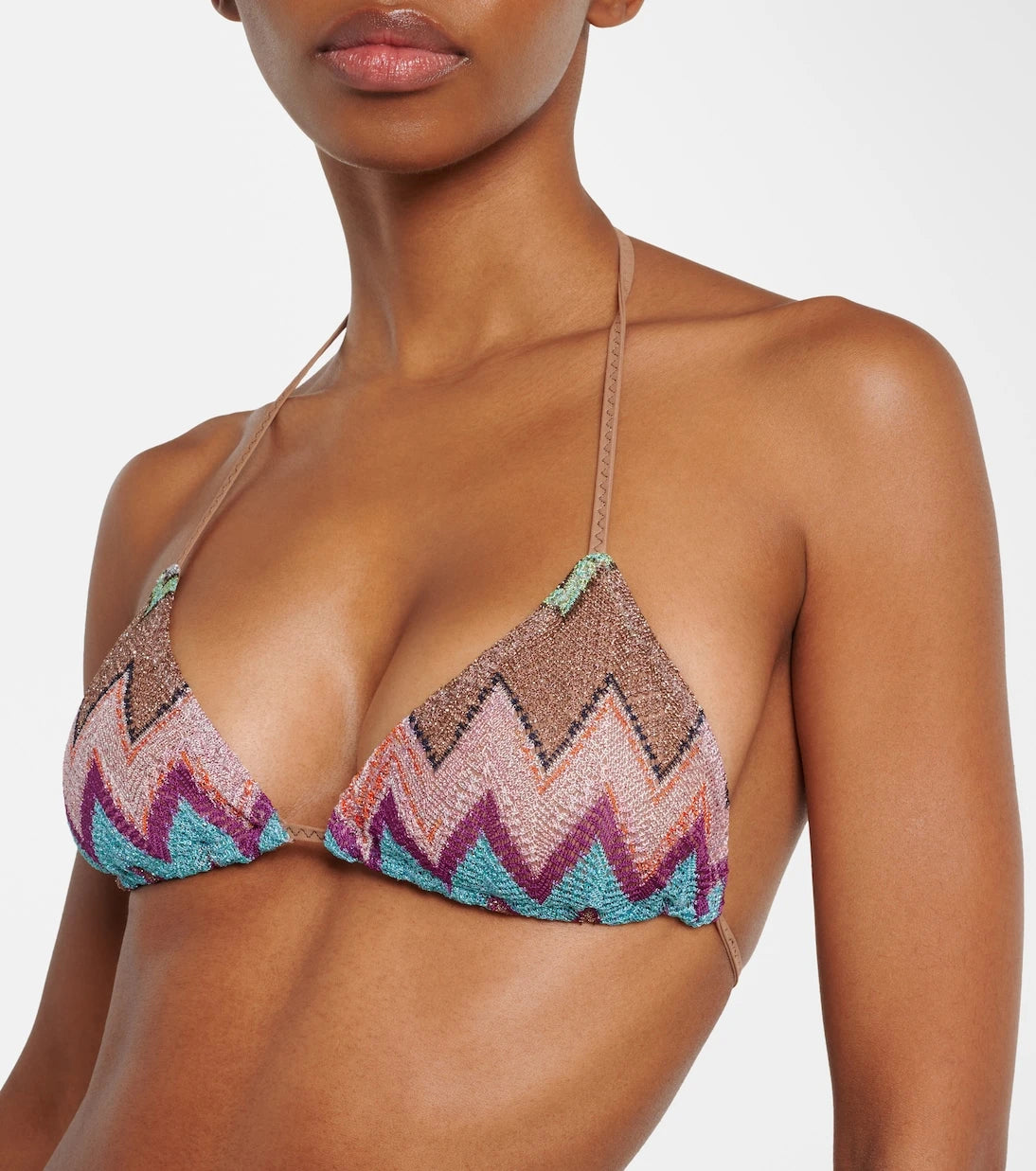 Missoni - بيكيني لاميه بنقشة متعرجة