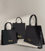Black Large Cotton Logo Tote Bag