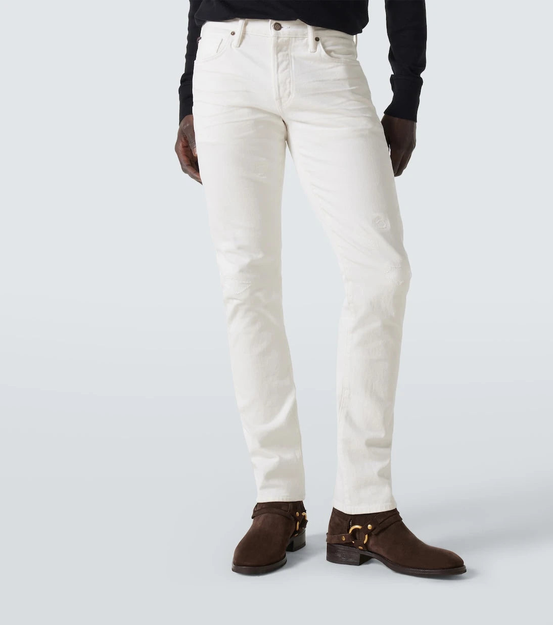 Tom Ford - Eskitilmiş dar kesim kot pantolon