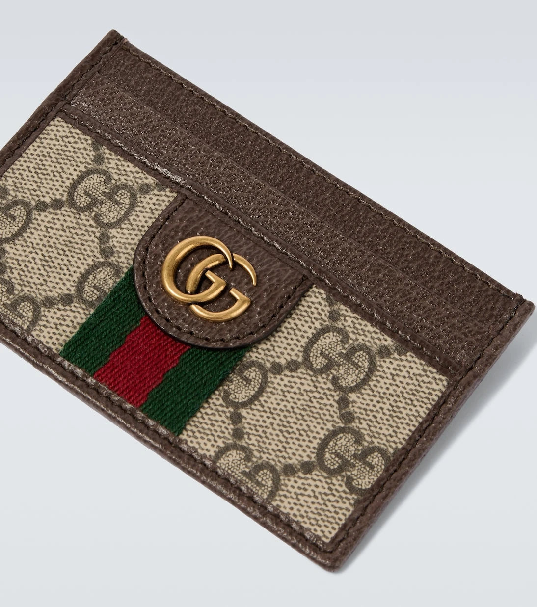 Gucci - Ophidia leather-trimmed card case