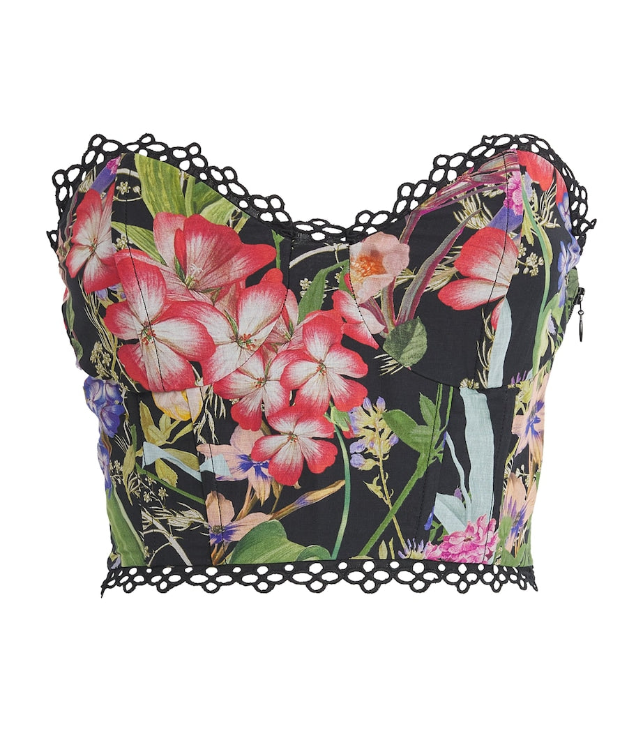 Charo Ruiz Ibiza Multi Floral Bio Bustier Top