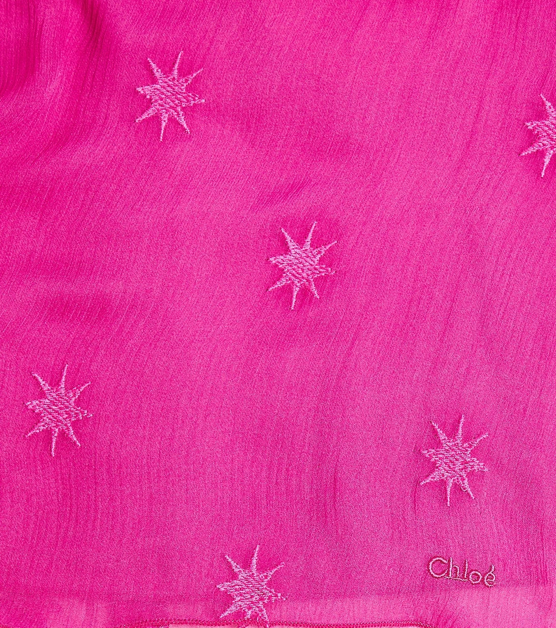 Chloé Kids - Baby short-sleeve silk dress
