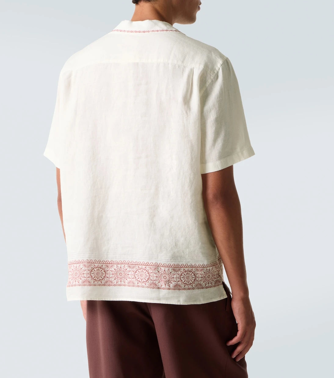 Orlebar Brown - Maitan printed linen bowling shirt