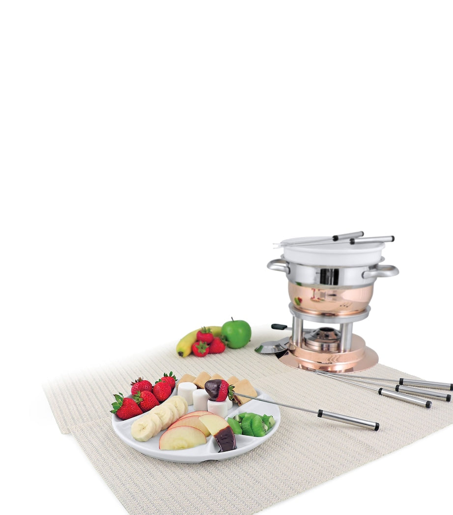 SWISSMAR Set of 4 Ceramic Round Fondue Plates (26cm)