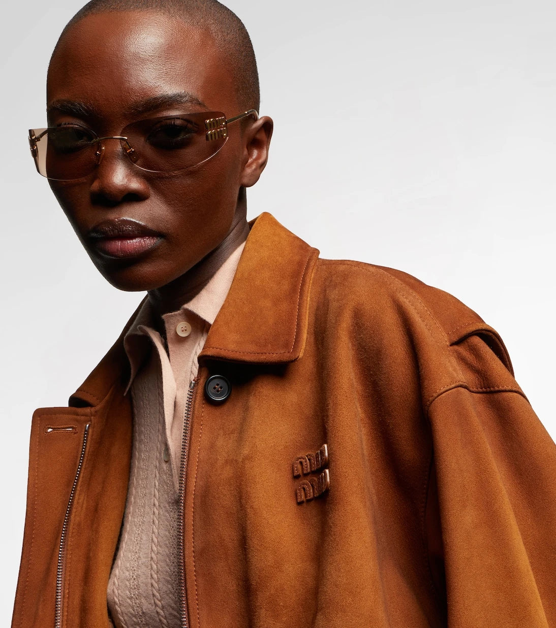 Miu Miu - Logo oval sunglasses