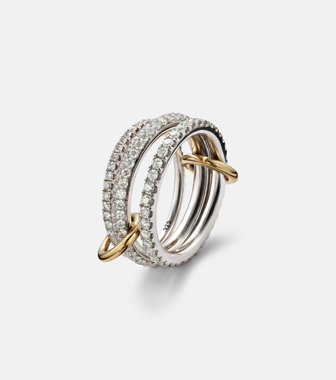 Spinelli Kilcollin - Nova sterling silver and 18kt gold ring with diamonds