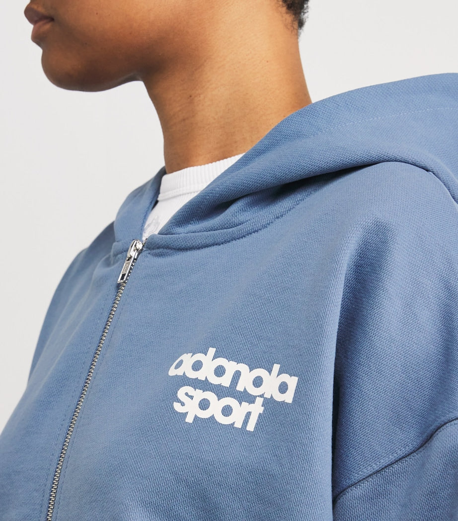 Adanola Multi Organic Cotton Bold Logo Zip-Up Hoodie
