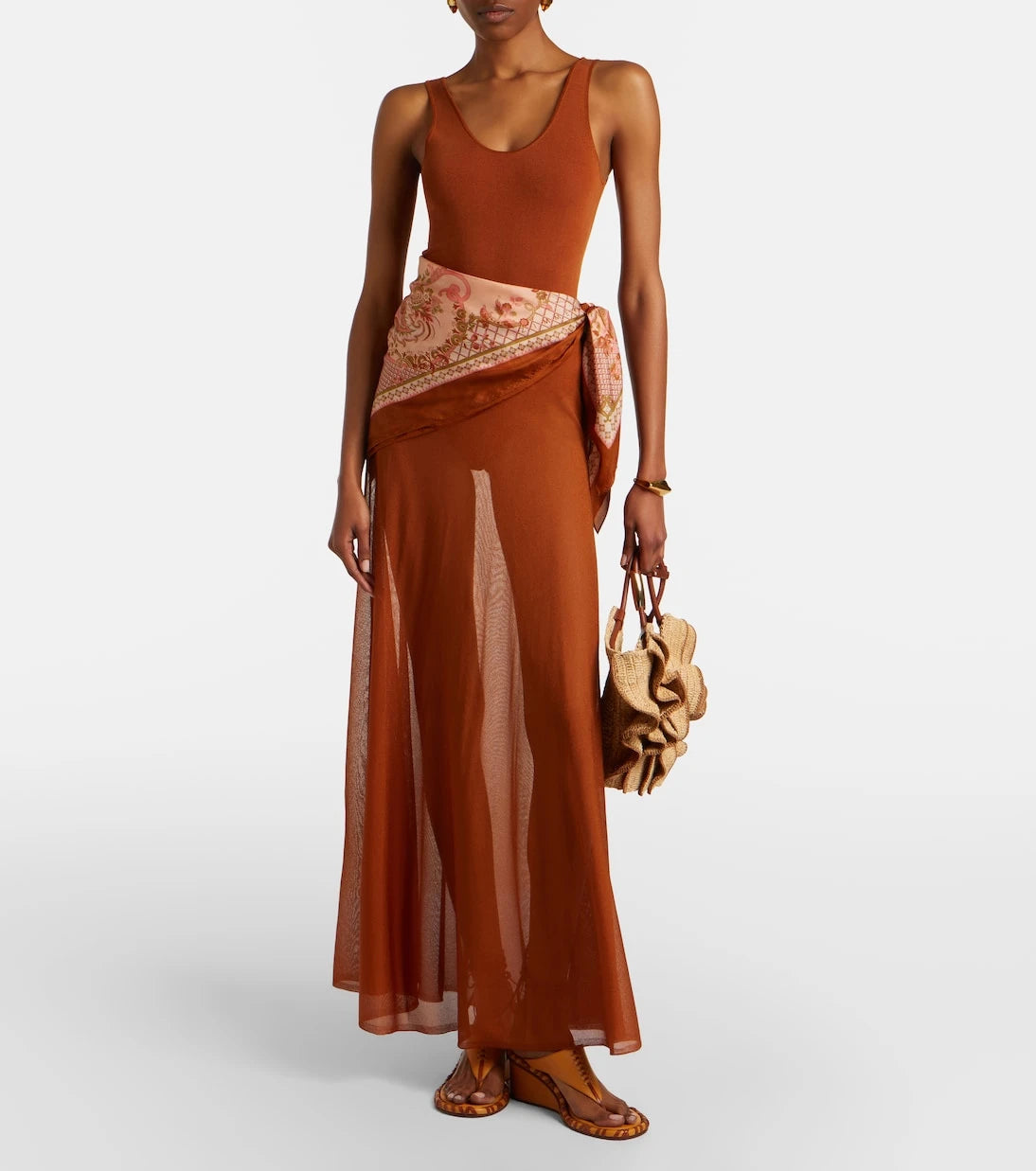 Zimmermann - Aster scarf-detail maxi dress