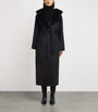 Hooded Mink Fur-Trim Coat