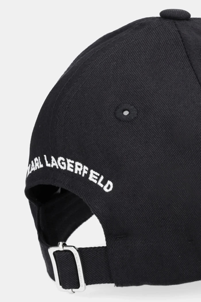 Памучна шапка с козирка Karl Lagerfeld IKON