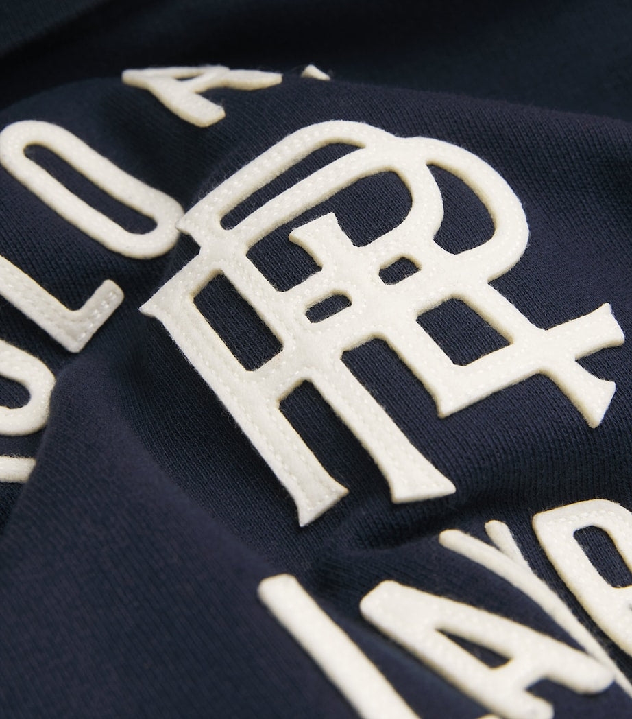 Polo Ralph Lauren Navy Fleece Polo-Collar Sweatshirt