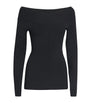 Stella McCartney Black Stretch Knit Off-The-Shoulder Top