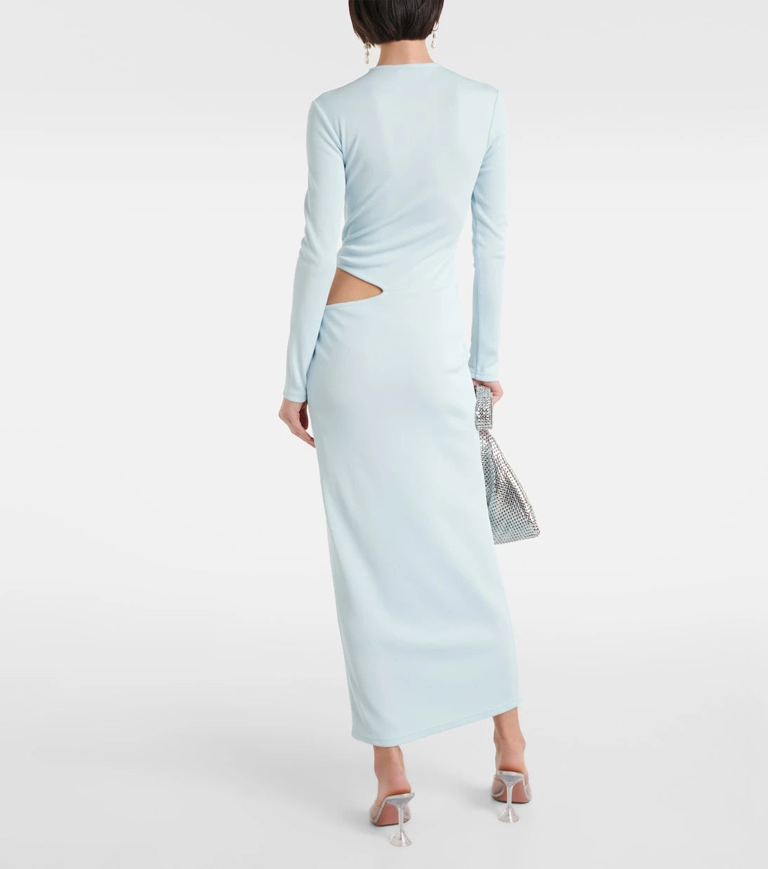 Christopher Esber - Gathered cutout jersey midi dress