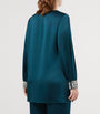 Marina Rinaldi Green Satin Embellished Liguria Blouse