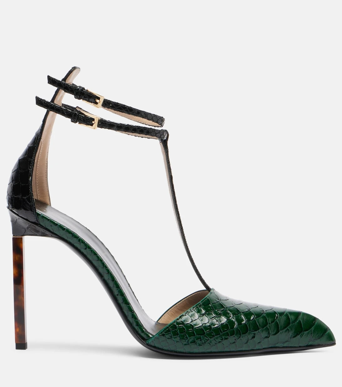 Tom Ford - Snake-effect leather pumps