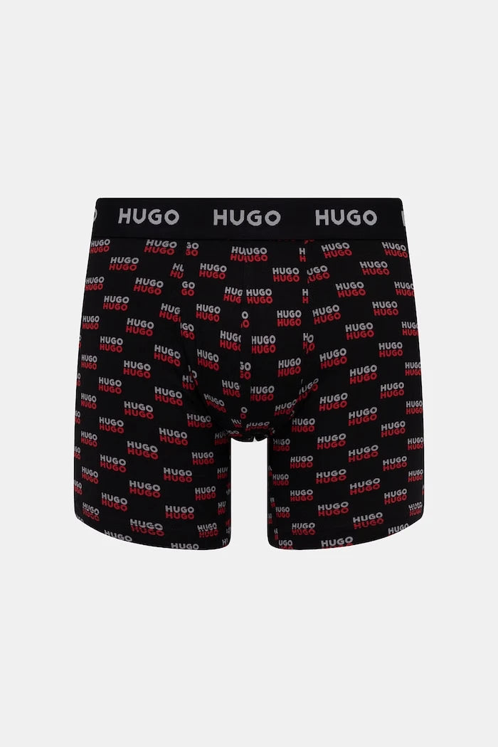 HUGO erkek pamuklu elastan boxer BOXERBR TRIPLET DESIGN 3'lü