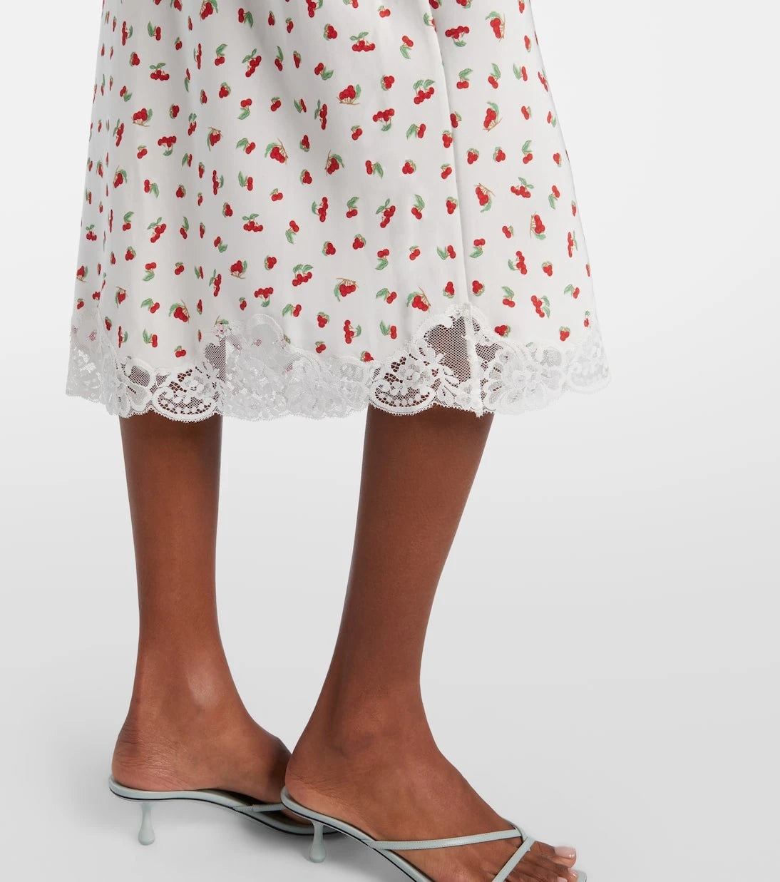 Posse - Fae lace-trimmed printed midi skirt