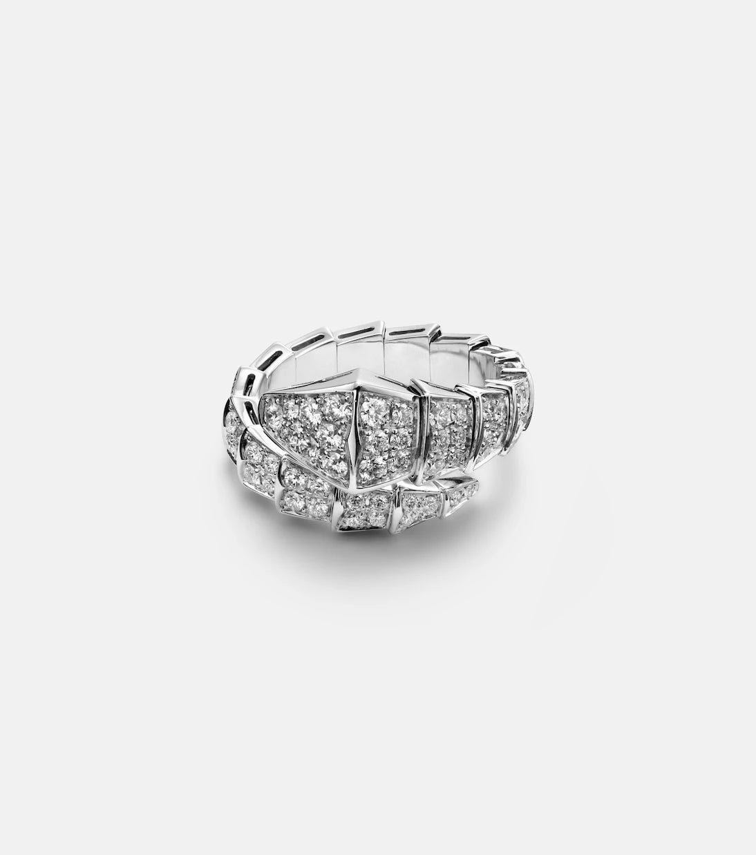 Bvlgari - Serpenti Viper 18kt white gold ring with diamonds