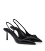 Prada Black Saffiano Leather Slingback Pumps 75