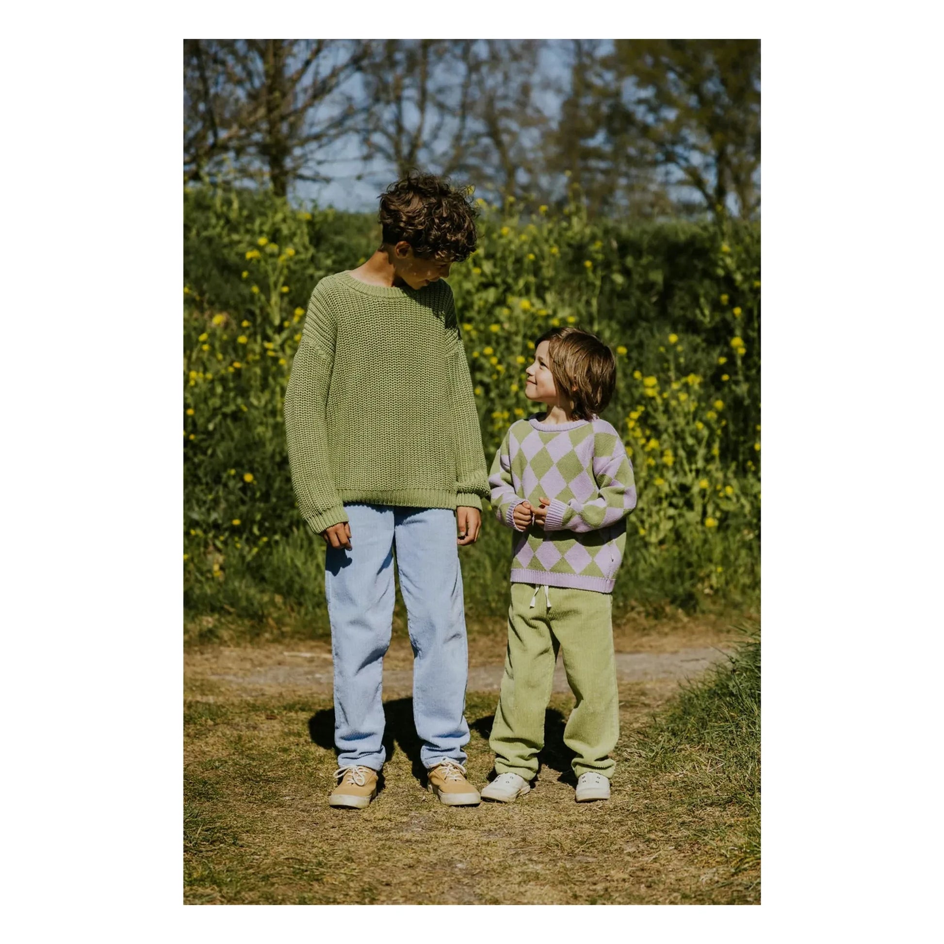 Yuki - Organic Cotton Chunky Sweater | Olive