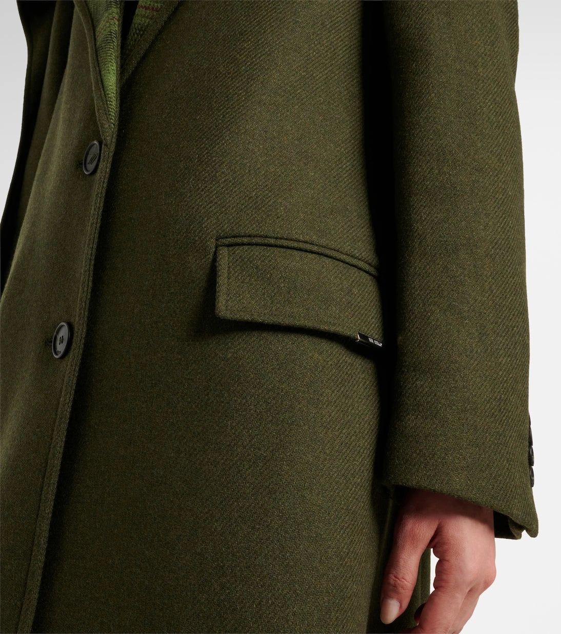 The Attico - Scarf-detail wool-blend coat