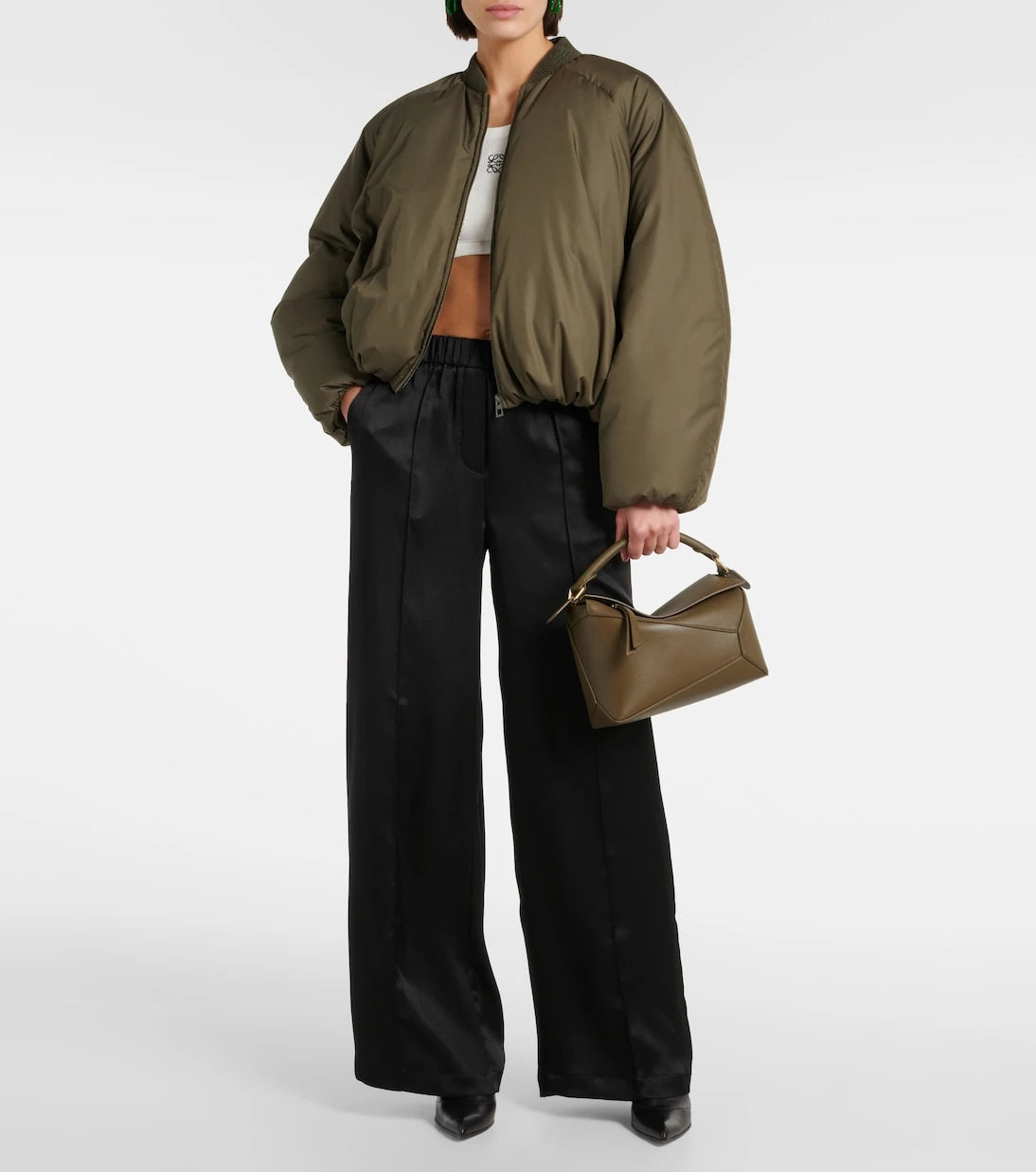 Loewe - حقيبة توت جلد صغيرة Puzzle Edge