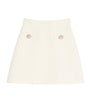Valentino Ivory Virgin Wool-Silk Mini Skirt