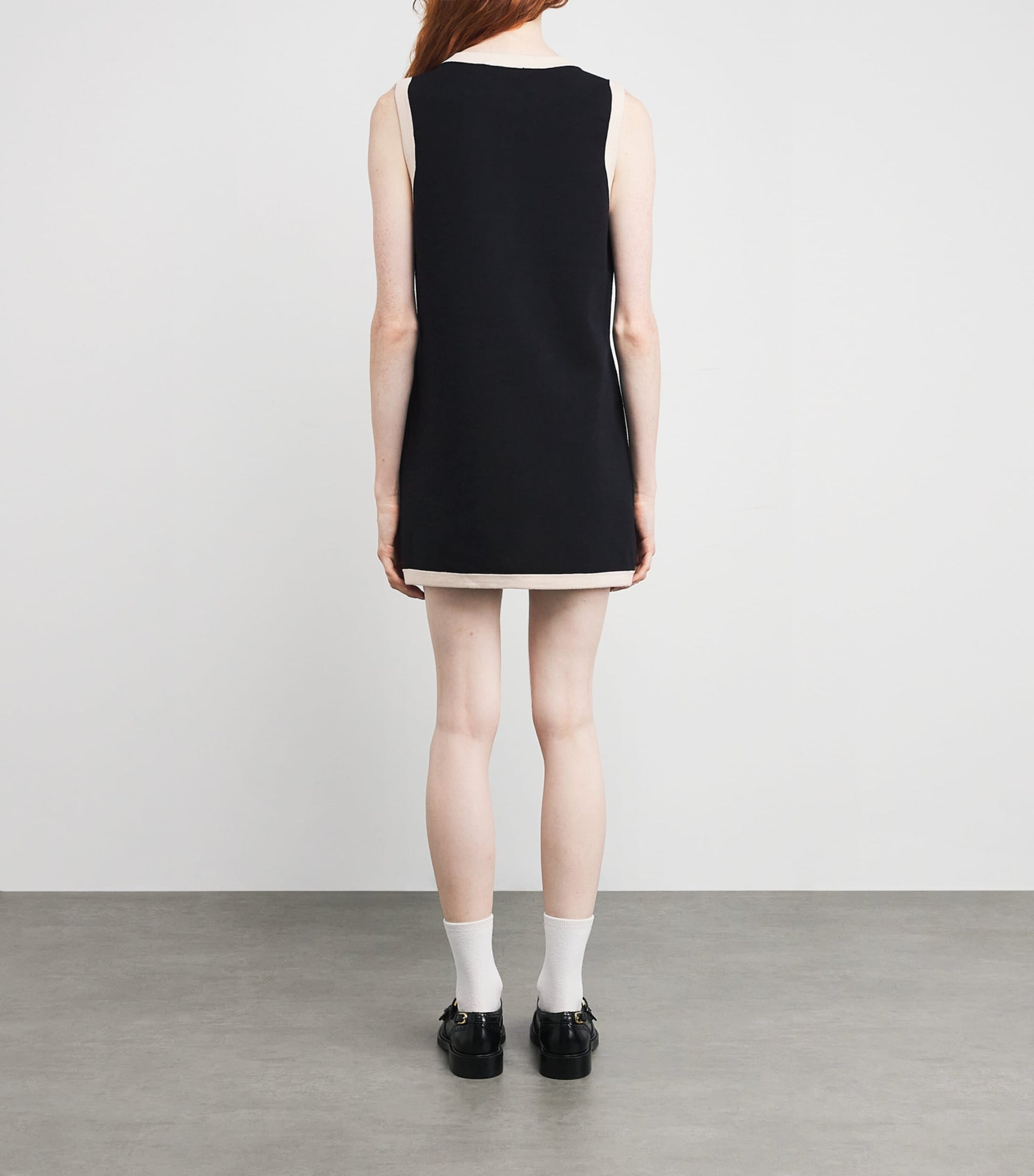 FRAME Wool-Blend The Mixed Mini Dress