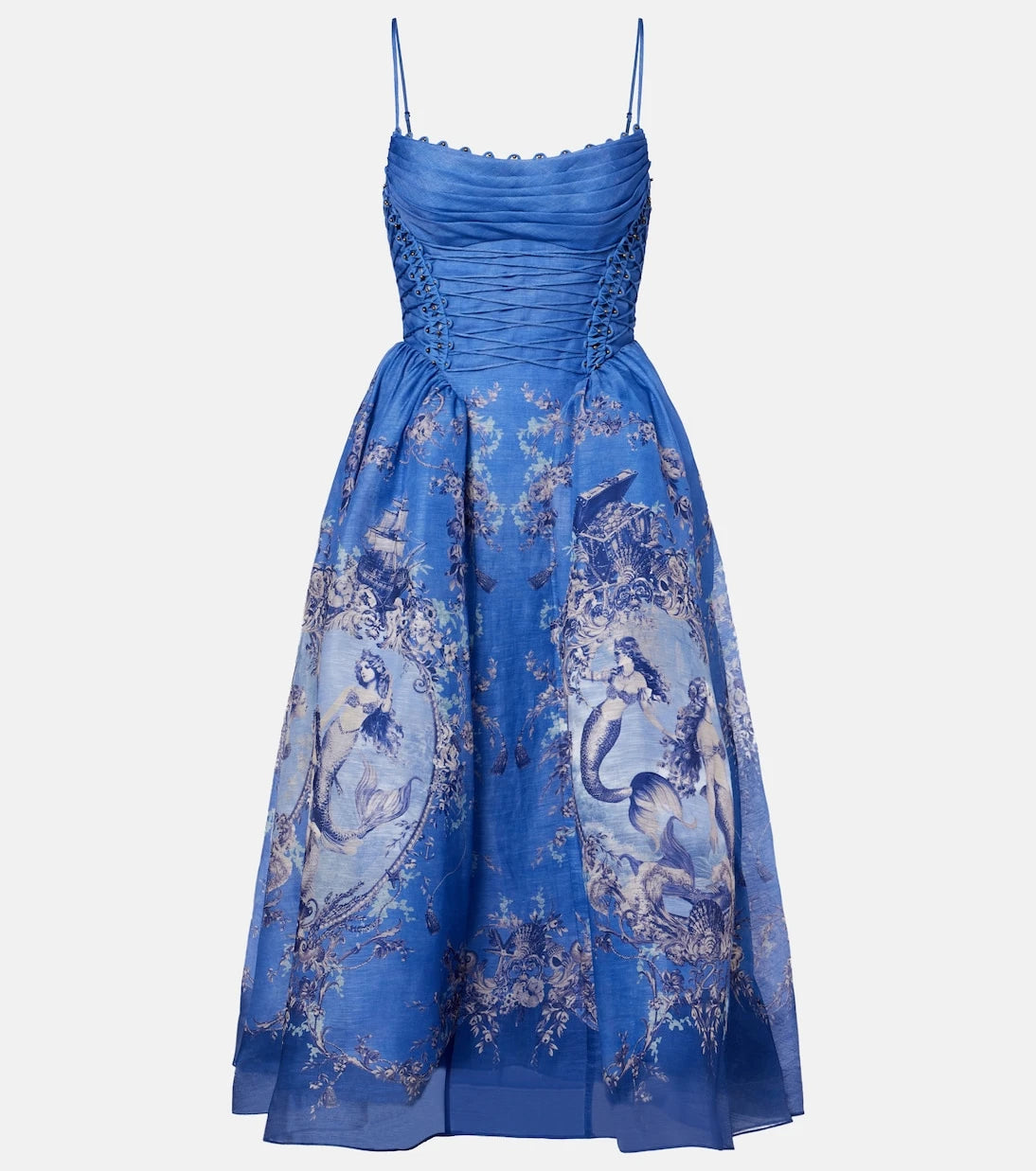 Zimmermann - Rebellion linen and silk bustier dress