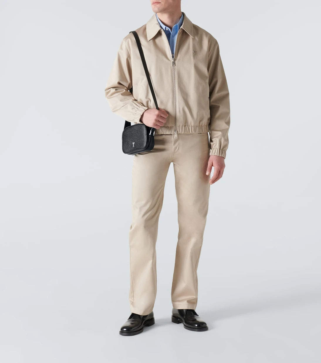 Ami Paris - Cotton satin straight pants