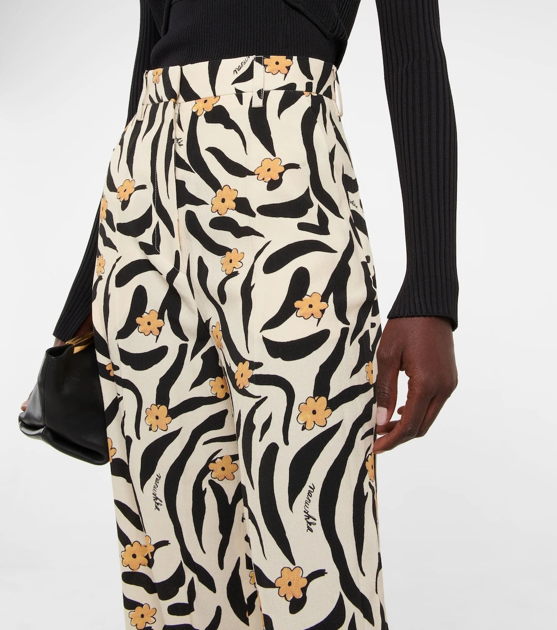Nanushka - Lanai floral high-rise straight pants