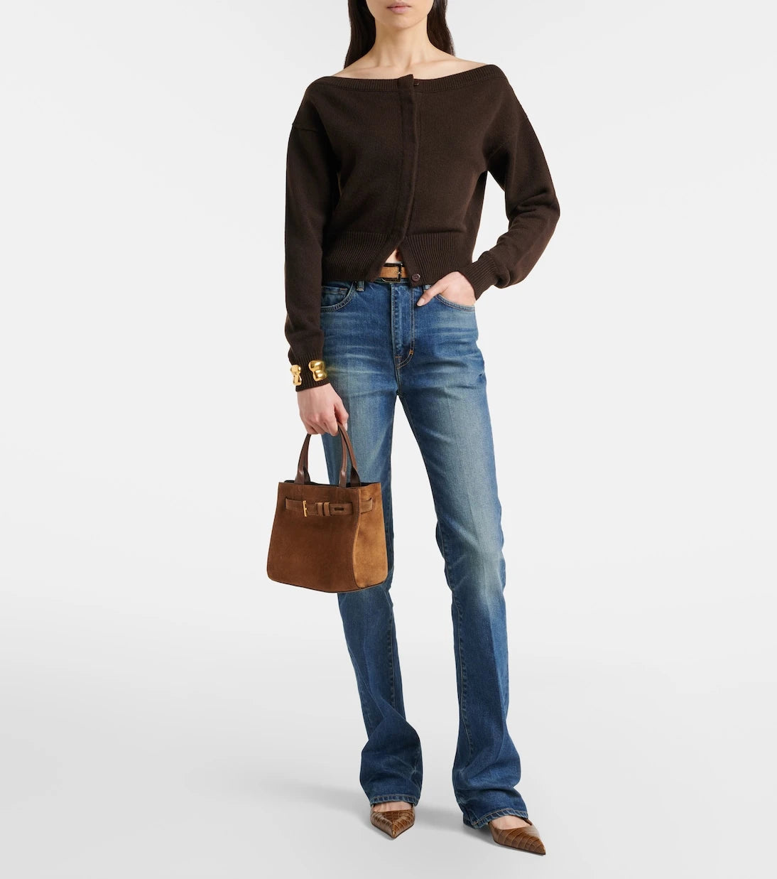 Tom Ford - Audrey Small suede tote bag