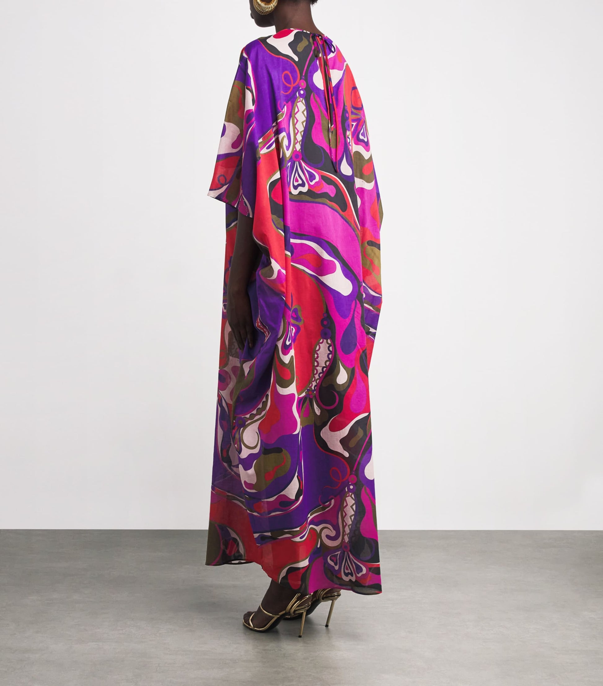 Multi Cotton Kaftan Maxi Dress