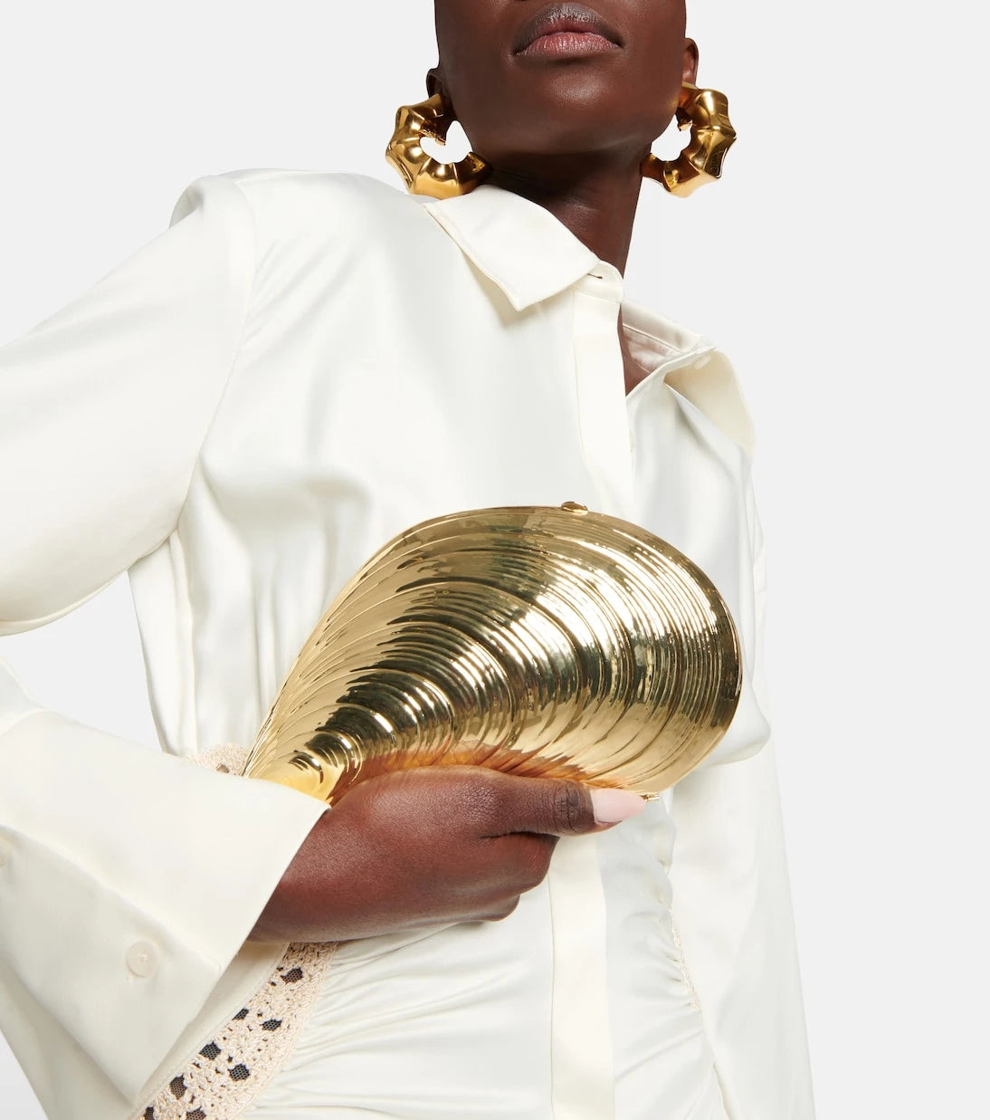 Simkhai - Bridget metal shell clutch