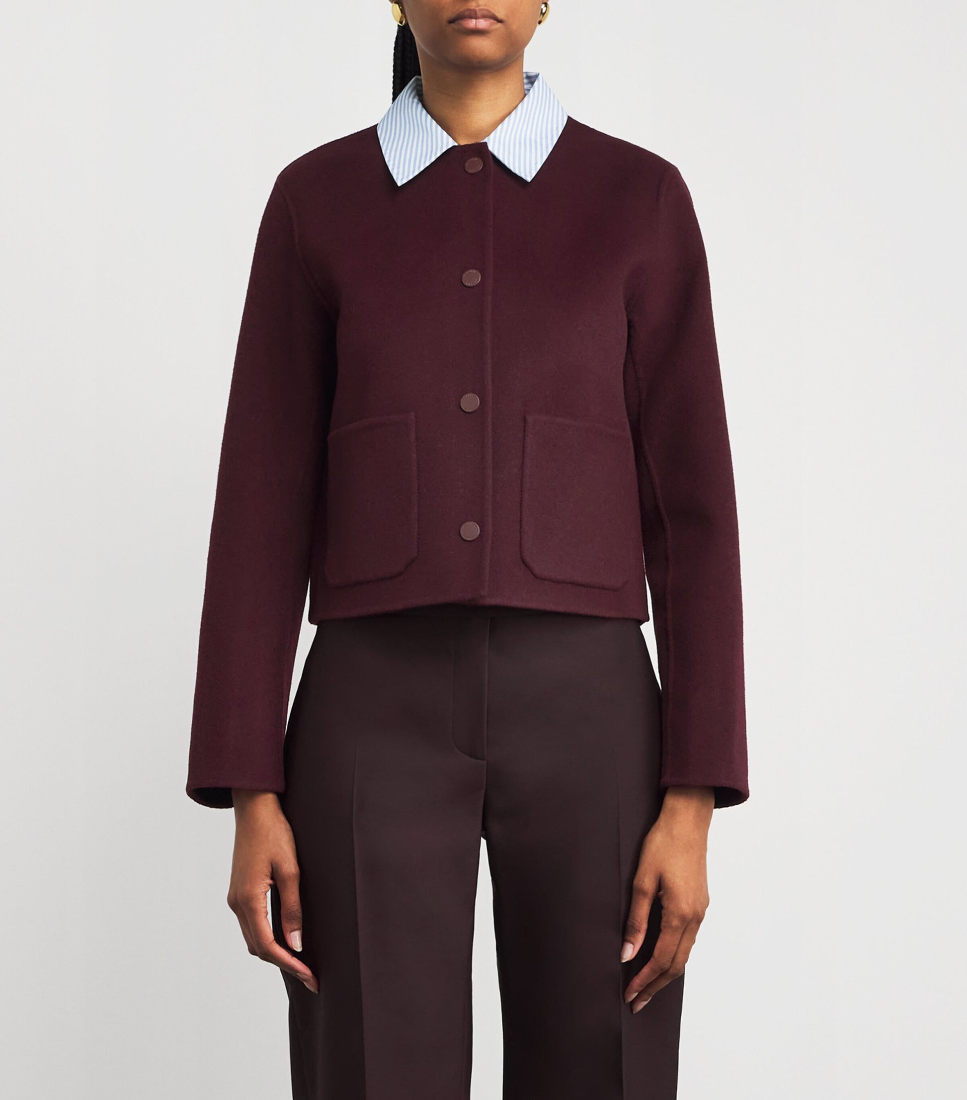 Claudie Pierlot Brown Wool Collared Jacket