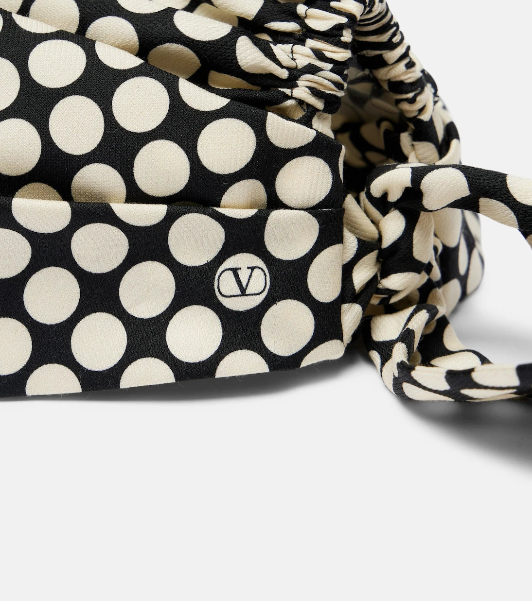 Valentino - Escape polka-dot cotton and silk head wrap