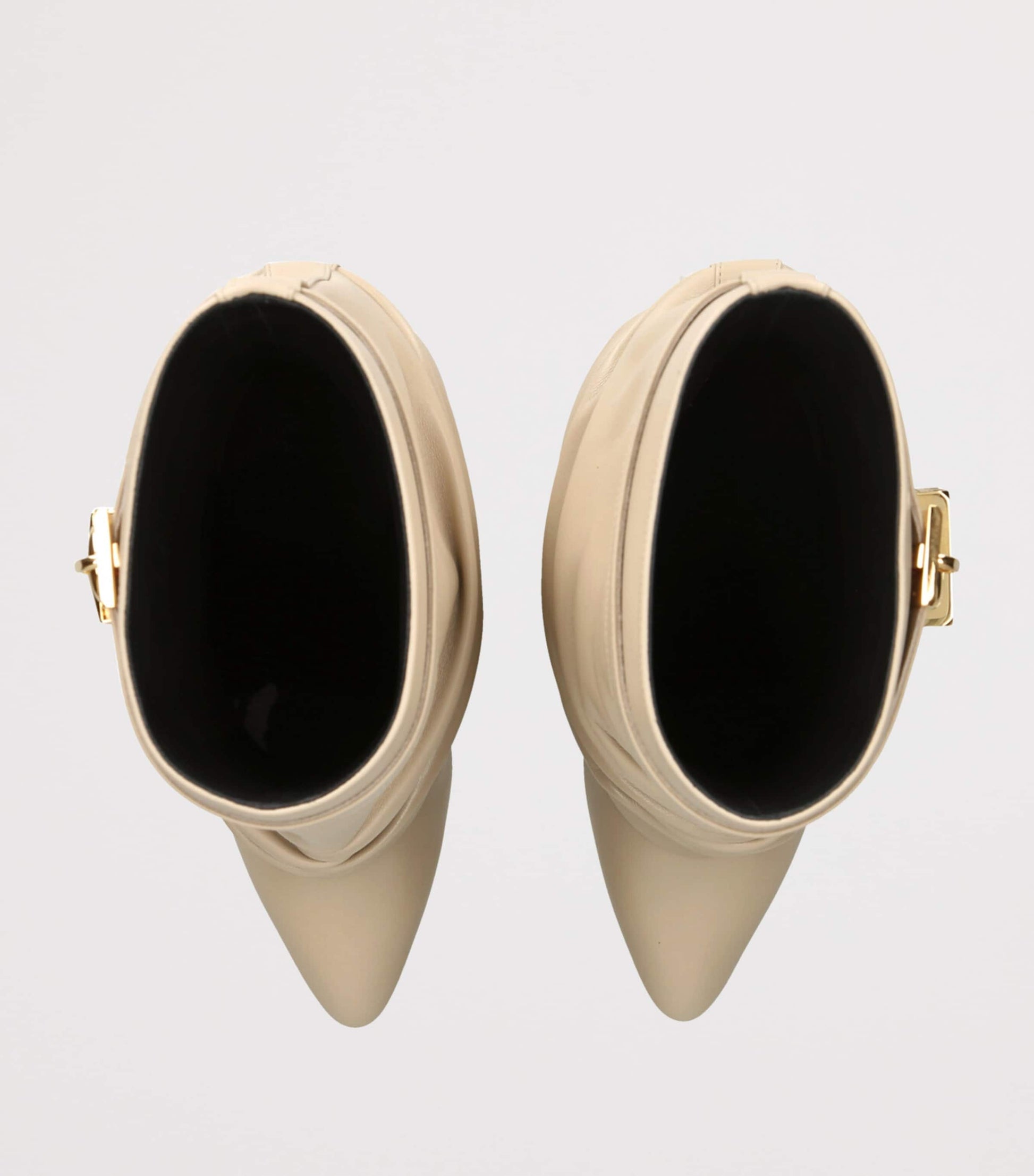 Givenchy Beige Leather Scrunched Shark Lock Boots 100