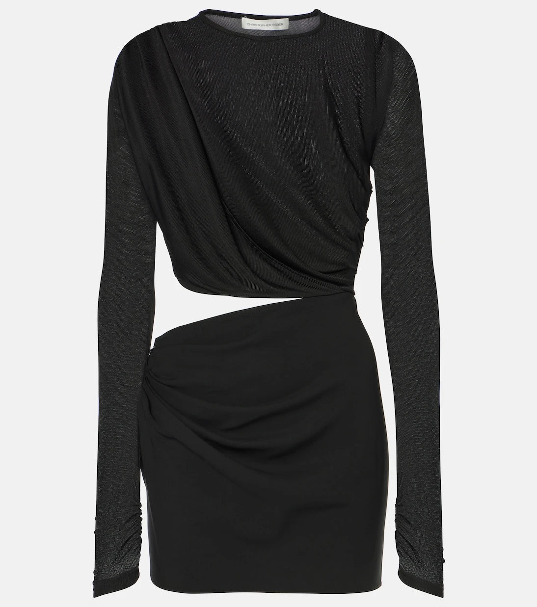 Christopher Esber - Ribbed Twist draped minidress