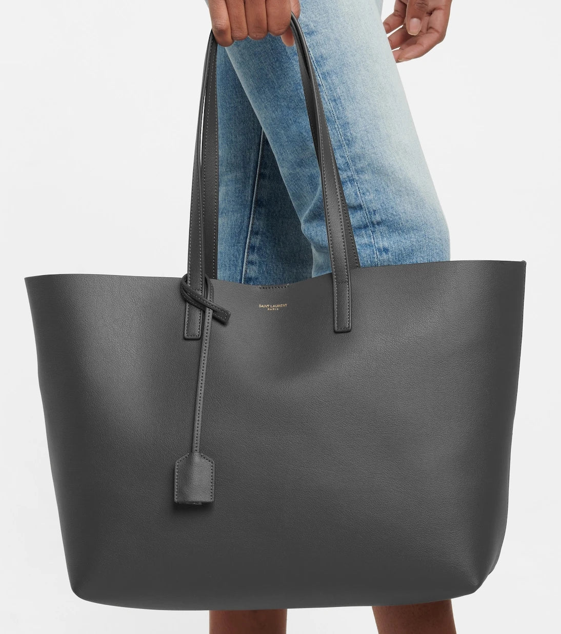 Saint Laurent - Shopping E/W leather tote