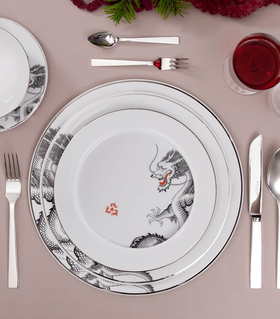 Meissen Porcelain-Platinum Lucky Dragon Dessert Plate (22cm)