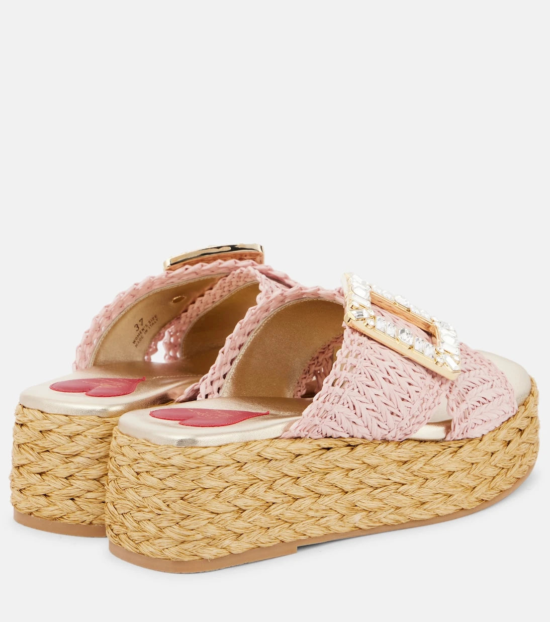 Roger Vivier - Espa 60 embellished raffia espadrille sandals