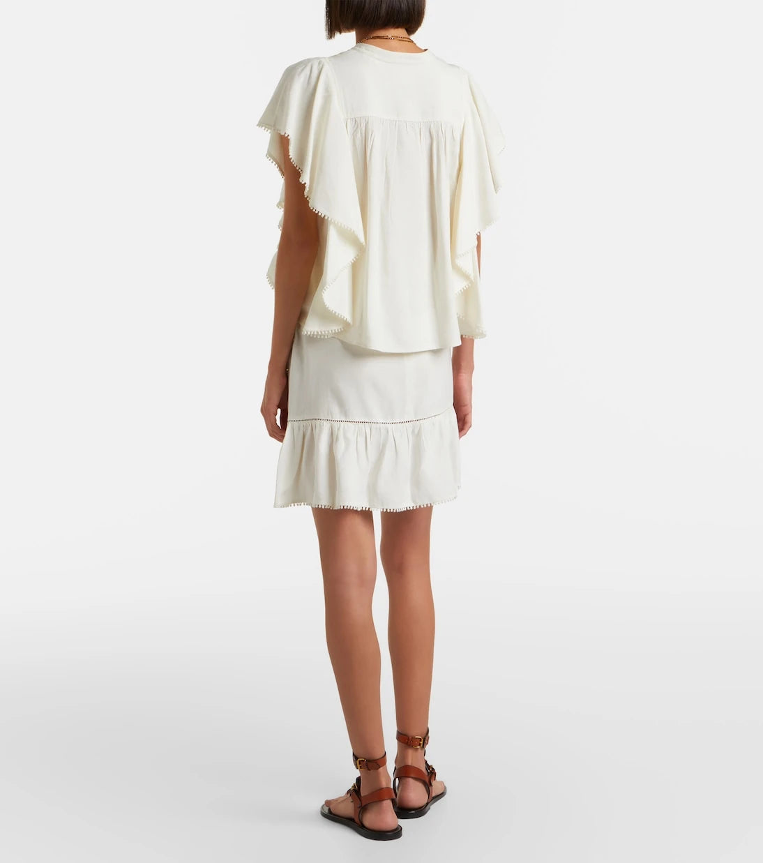 Marant Etoile - Marlie ruffled crochet-trimmed blouse