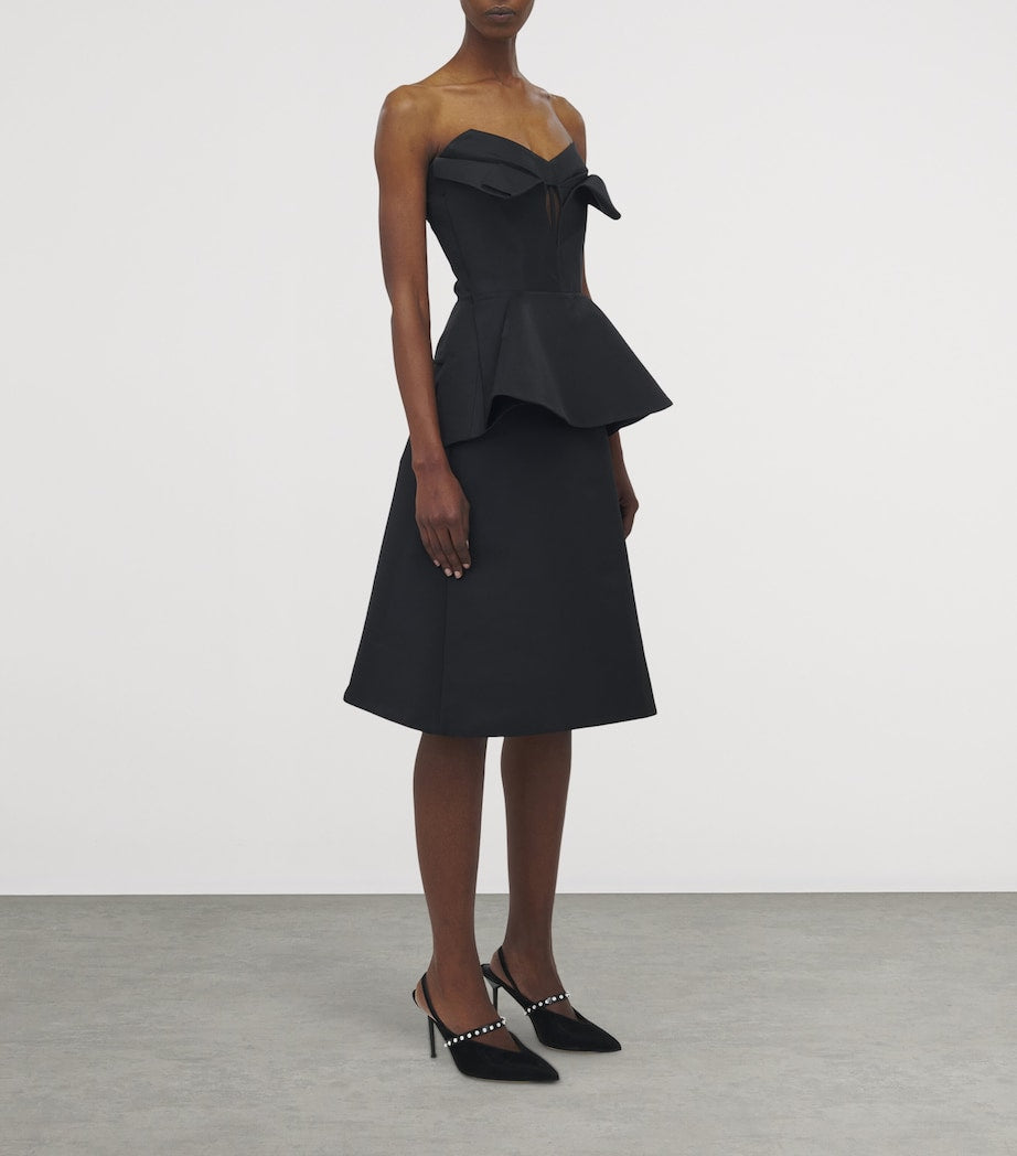 Black Strapless Corset Top