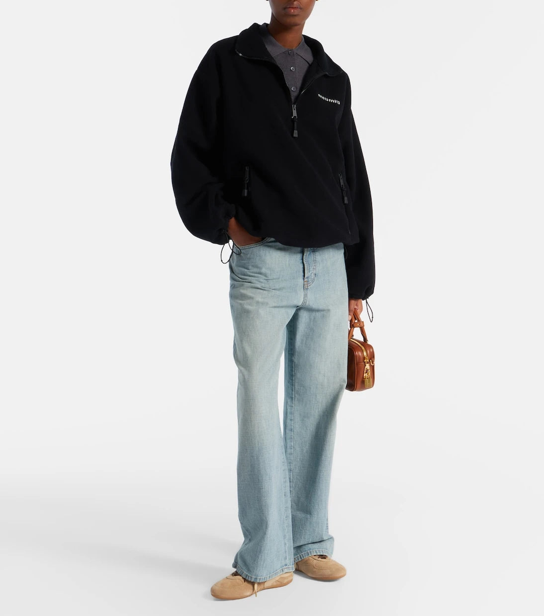 Miu Miu - Logo wool polo sweater