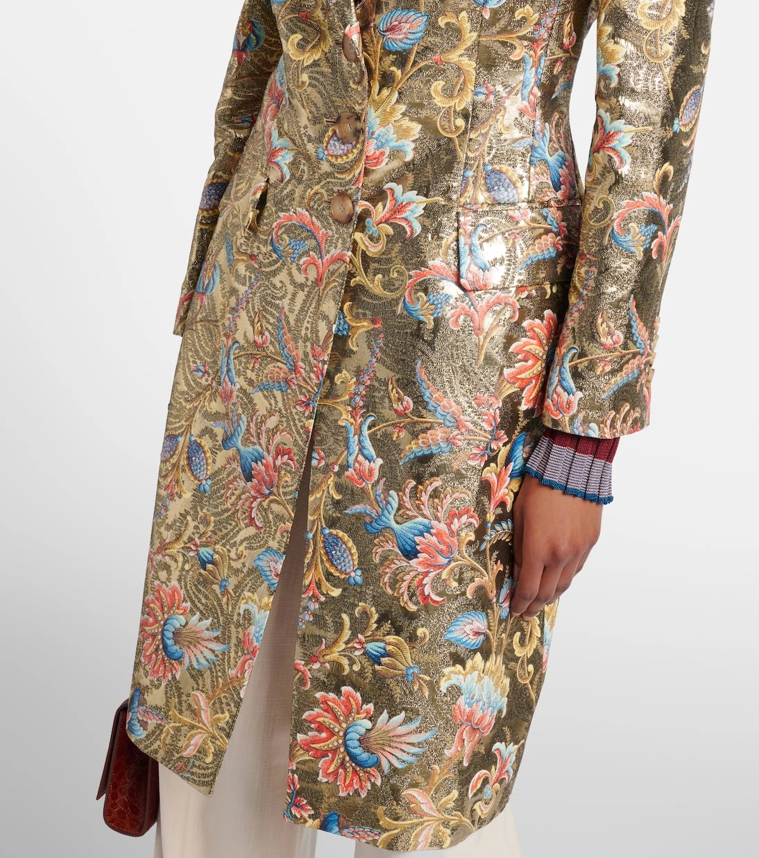 Etro - Printed lamé coat