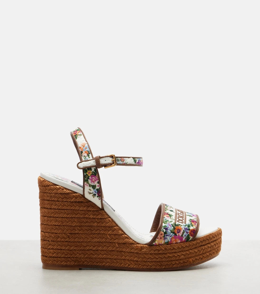 Dolce&Gabbana - Floral embroidered espadrille wedges