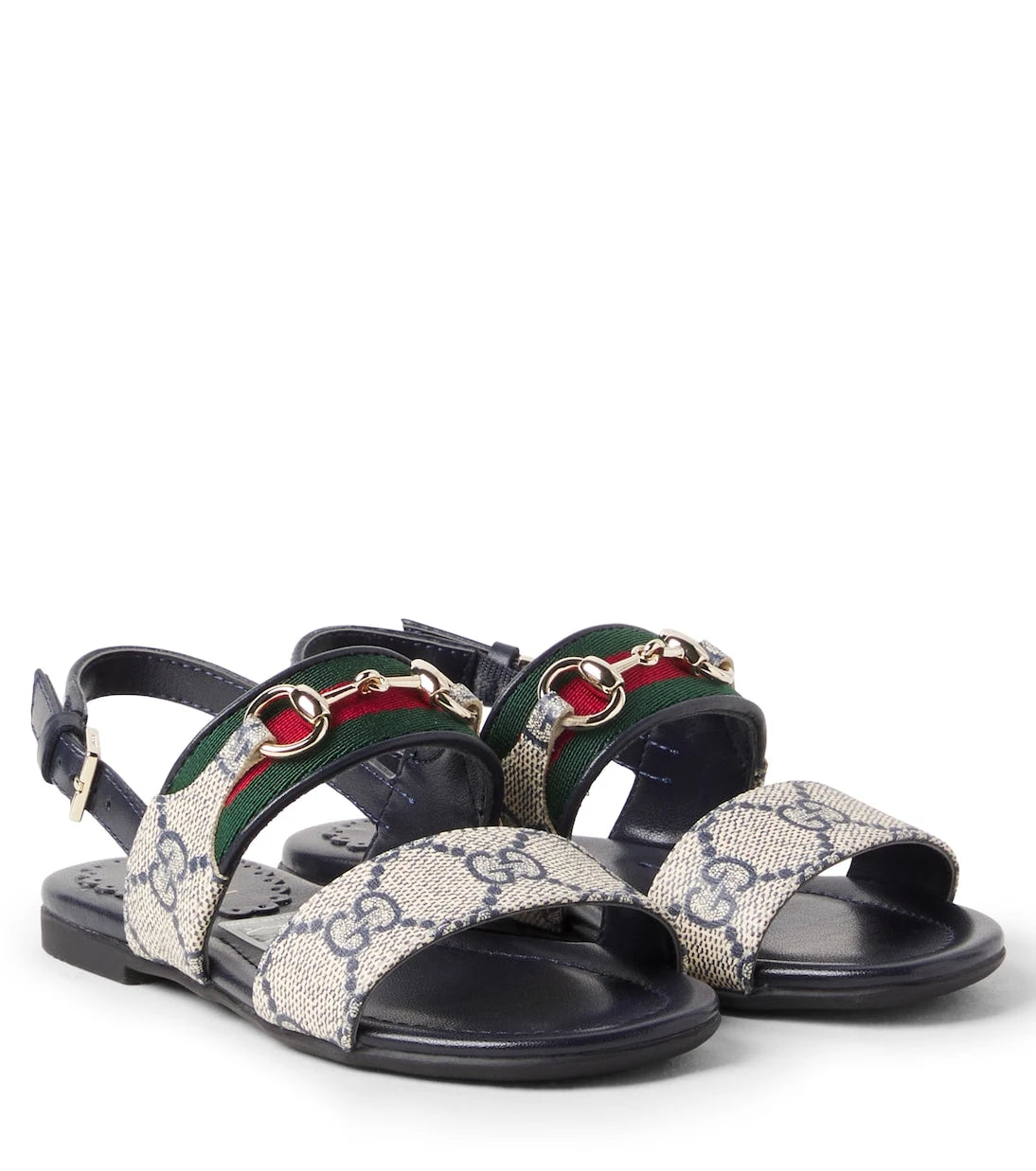 Gucci Kids - Horsebit GG Canvas sandals