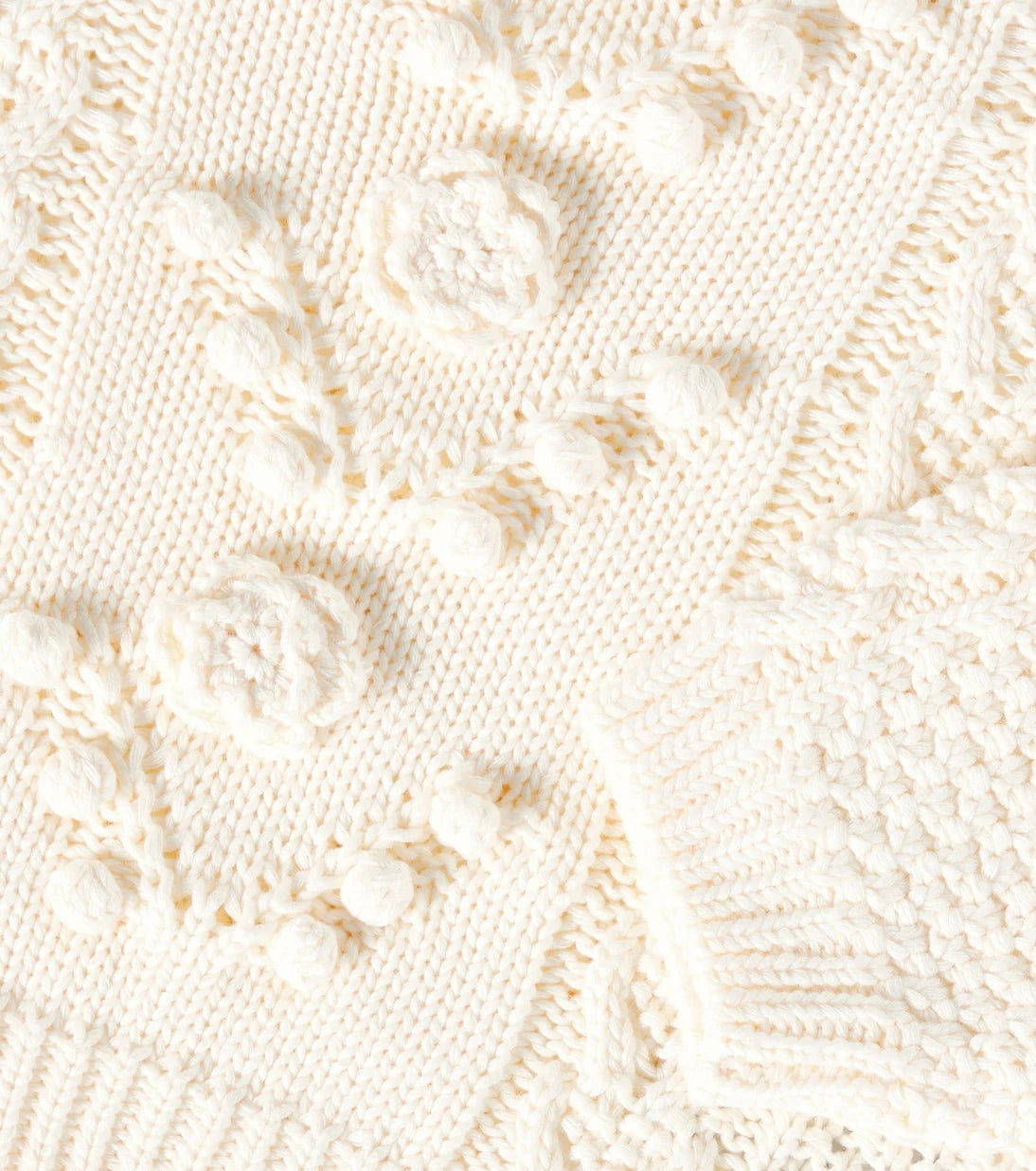 Louise Misha - Vinala floral-appliqué cotton sweater