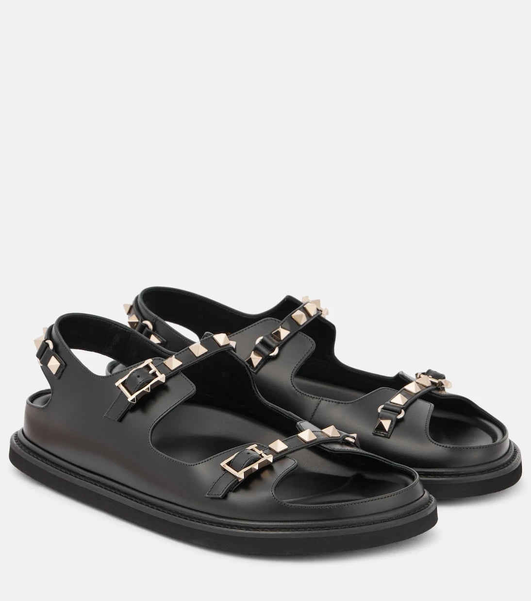 Valentino Garavani - Rockstud leather flat sandals