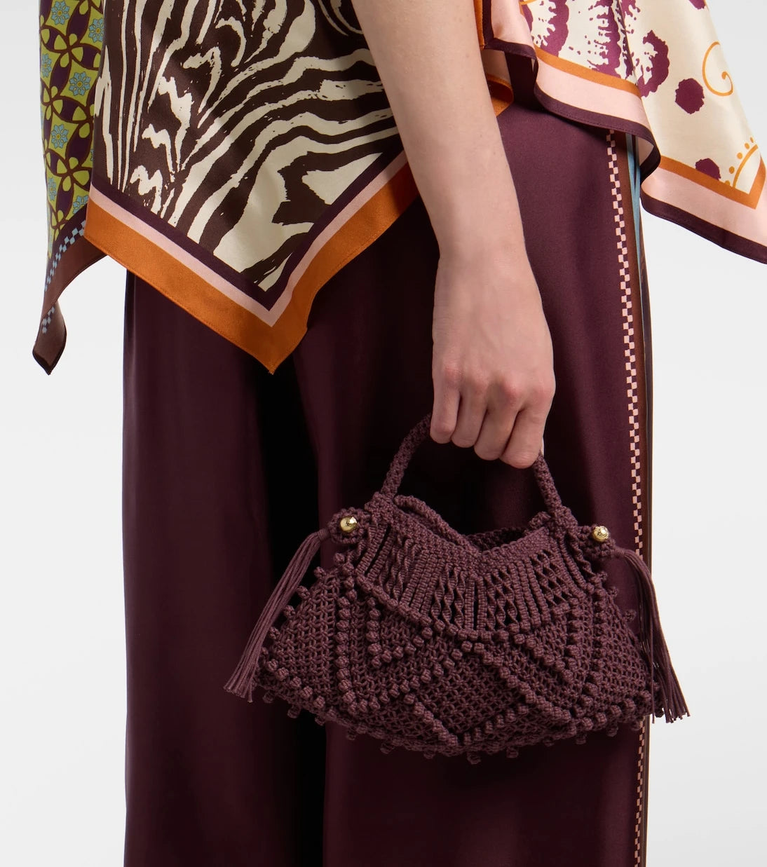 Alémais - Macrame Small top-handle bag